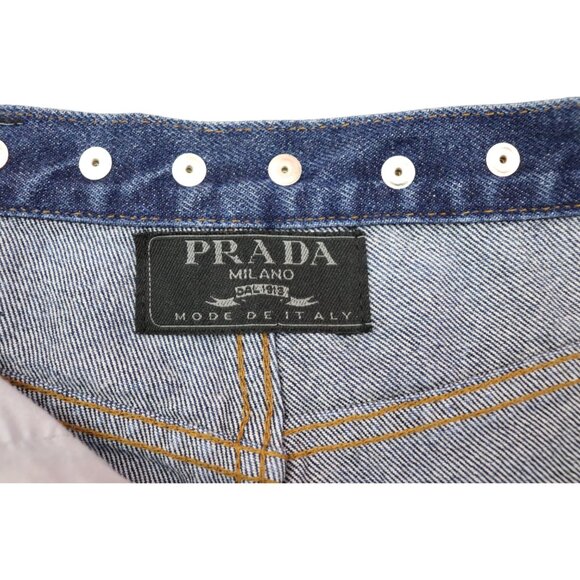 DESIGNER style High Waist Studded Rhinestone Denim Jeans Bootleg 30 - Picture 9 of 9